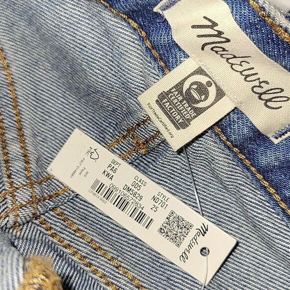 NWT Made Well relaxed mid length denim jean shorts kelton wash sz 25 - Picture 8 of 8